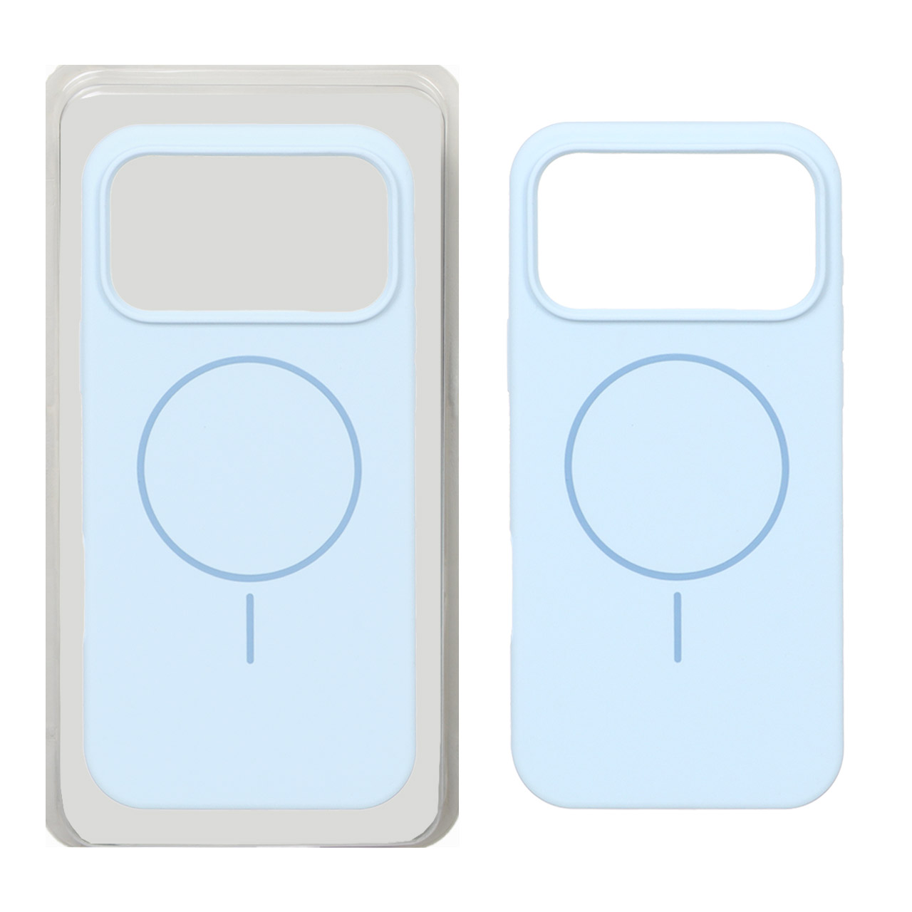 قاب سیلیکونی پاک کنی Magsafe مدل Apple iPhone 17 Pro Max - آبی آسمانی (پک دار)