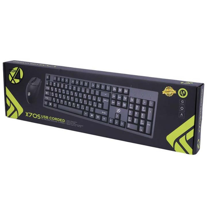 موس و کیبورد با سیم مدل x4tech X70S