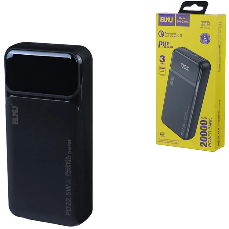 پاور بانک فست شارژ بوکو MG-G104L QC3.0 PD 22.5W ظرفیت 20000 میلی آمپر ساعت