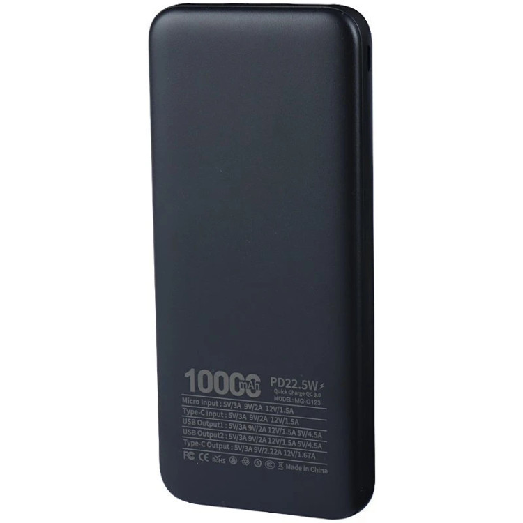 پاور بانک فست شارژ بوکو MG-G123 QC3.0 PD 22.5W ظرفیت 10000 میلی آمپر ساعت