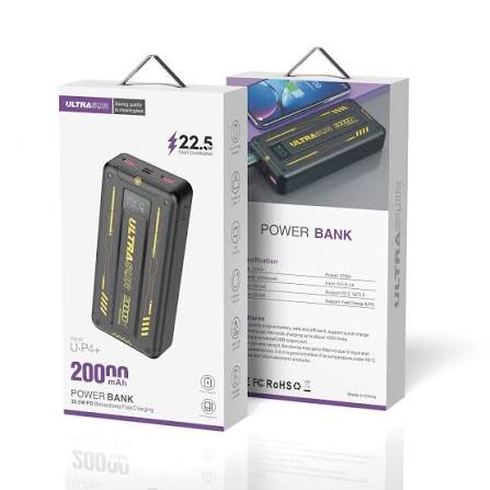پاور بانک فستUltrasur U-P4+ 20000mAh Fast PowerBank شارژ اولتراسور مدل +U-P4 ظرفیت 20000 میلی آمپرساعت