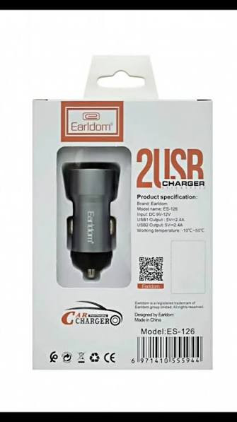 شارژر فندکی دو پورت 2 آمپر Earldom مدل ES-126