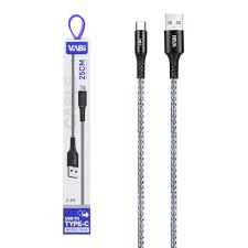 کابل شارژ پاوربانک USB به USB-C وابی مدل Ca30 طول 0.25 متر
